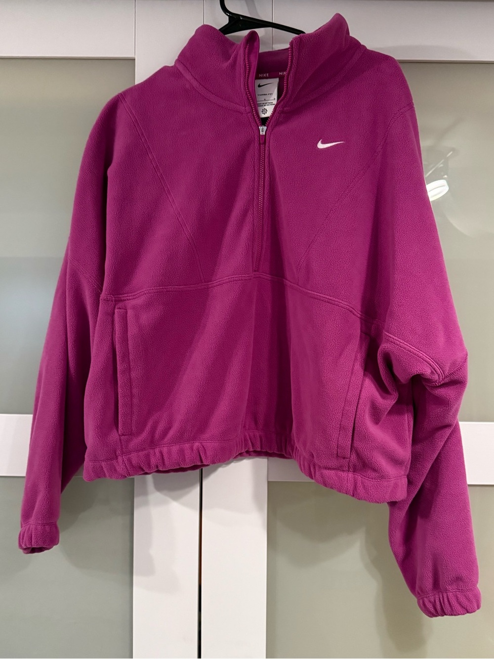 Nike Magenta Therma-Fit Half-Zip Fleece Pullover